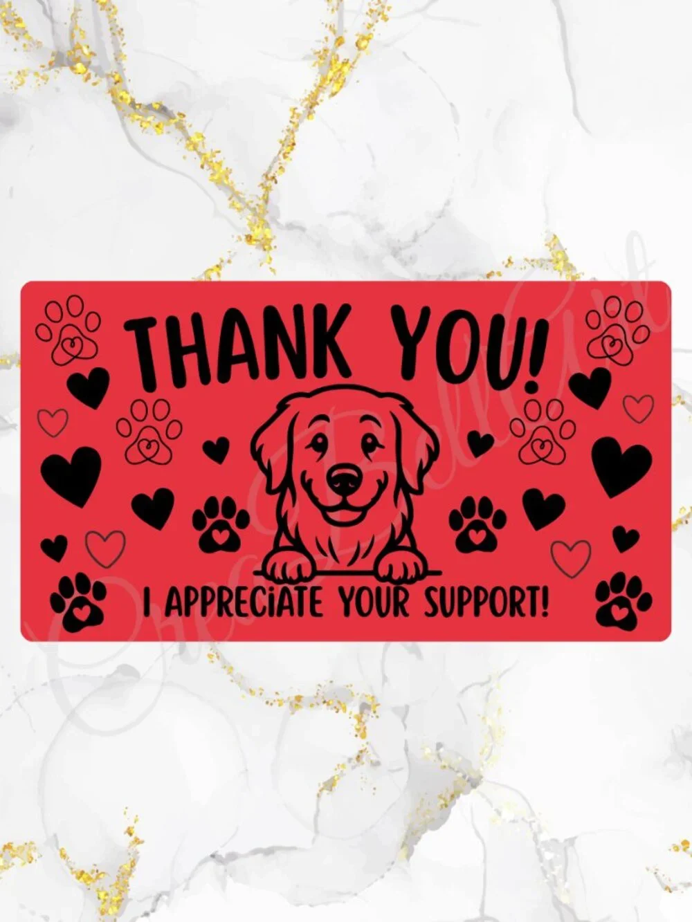 100 Cute Dog Thank You Stickers for Packaging | Small Business Labels